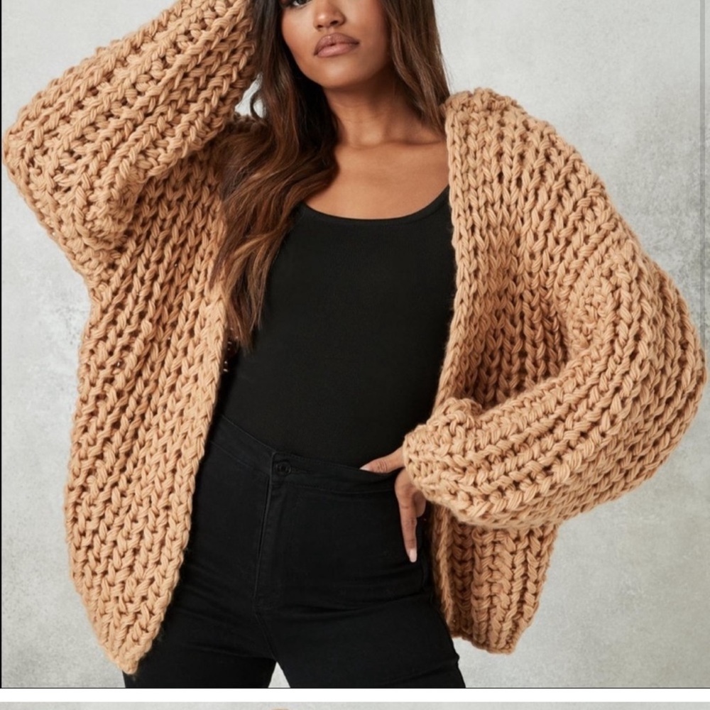 misguided chunky hand knit cardigan sweater. Purchased and never wore